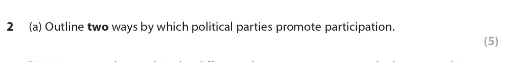 Outline-two-ways-by-which-political-parties-promote-participation.--Edexcel-A-Level Politics-Question 2-2018-Paper 1.png